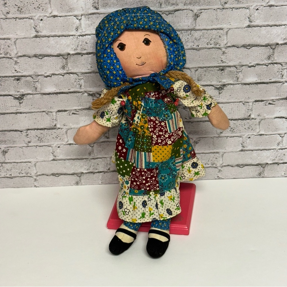 Holly Hobbie Doll Fabric Vintage 1970's Knickerbocker Rag 15" Plush No Tags READ